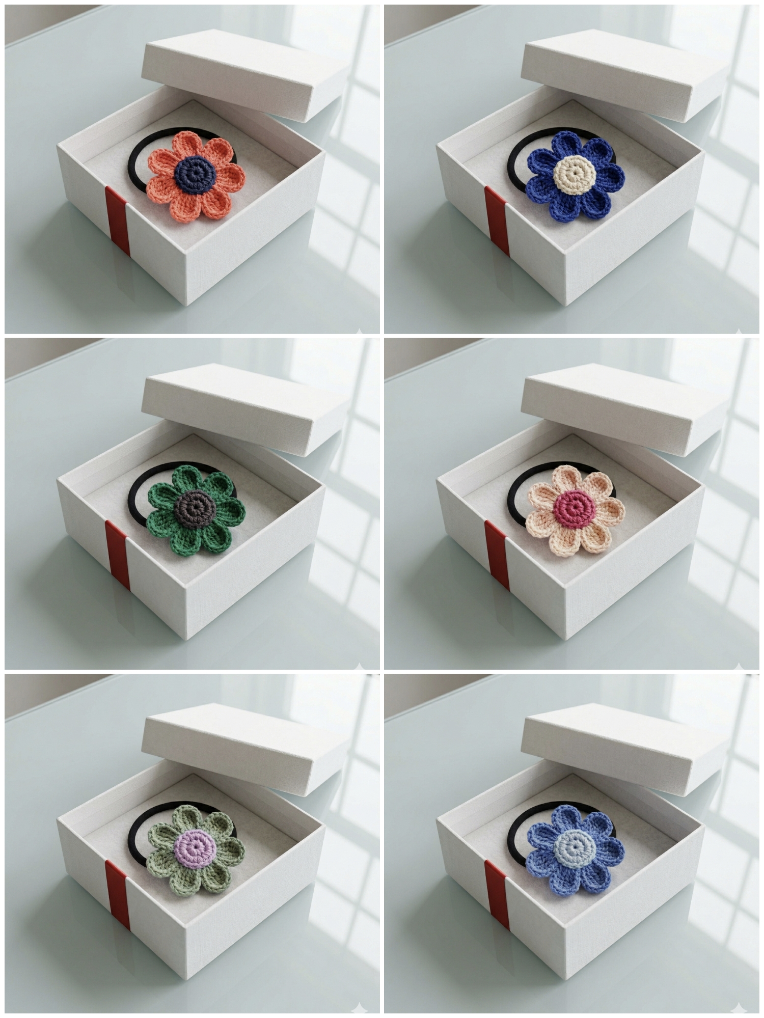 Cloud-Soft Floral Hair Ties