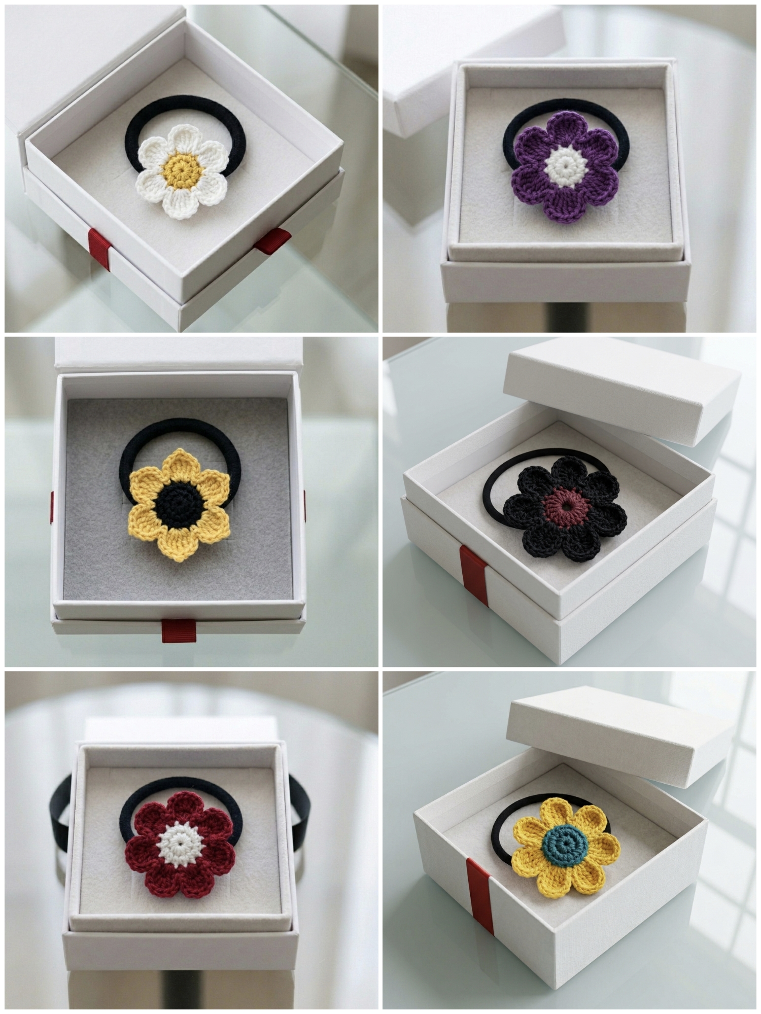 Cloud-Soft Floral Hair Ties