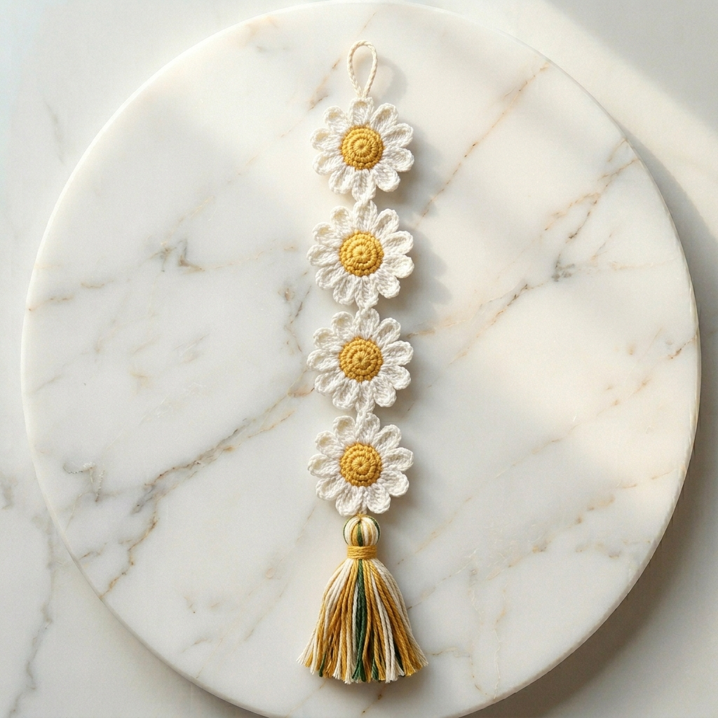Daisy with Tassels Premium Bookmark