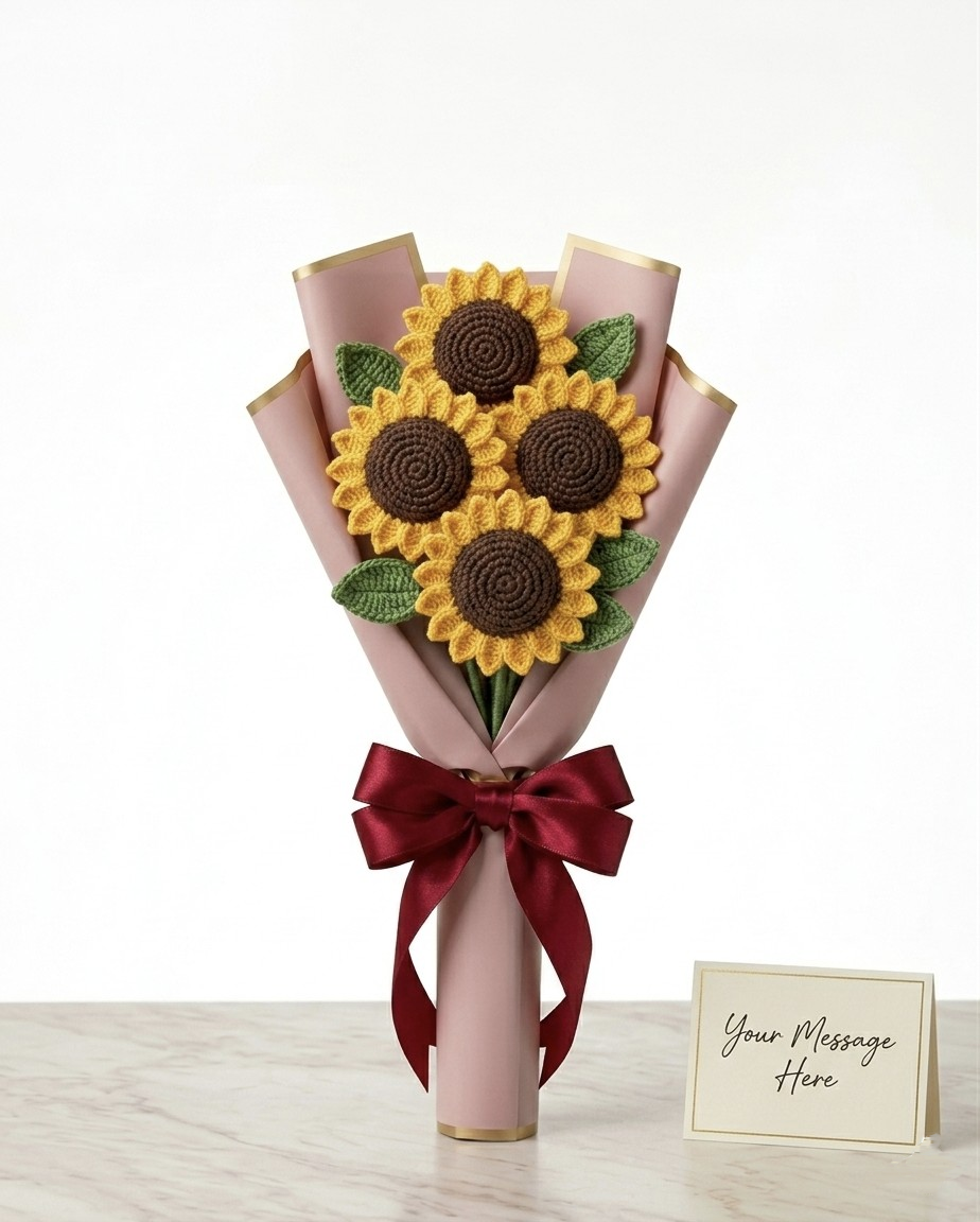 Eternal Sunflower – 4 Flower Bouquet